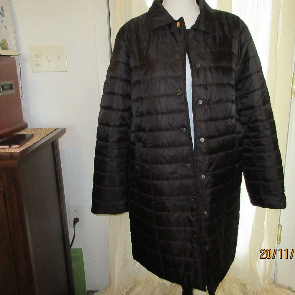 Land's End Women's Lightweight Quilted Coat, Size 16